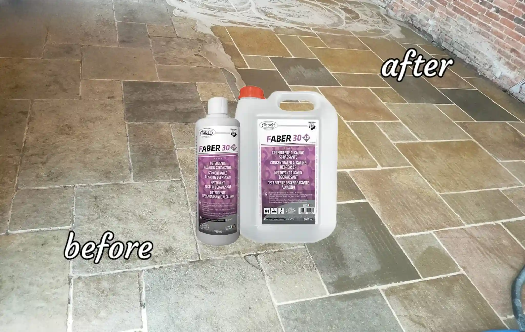faber 30 deep cleaner and degreaser for stone and concrete surfaces