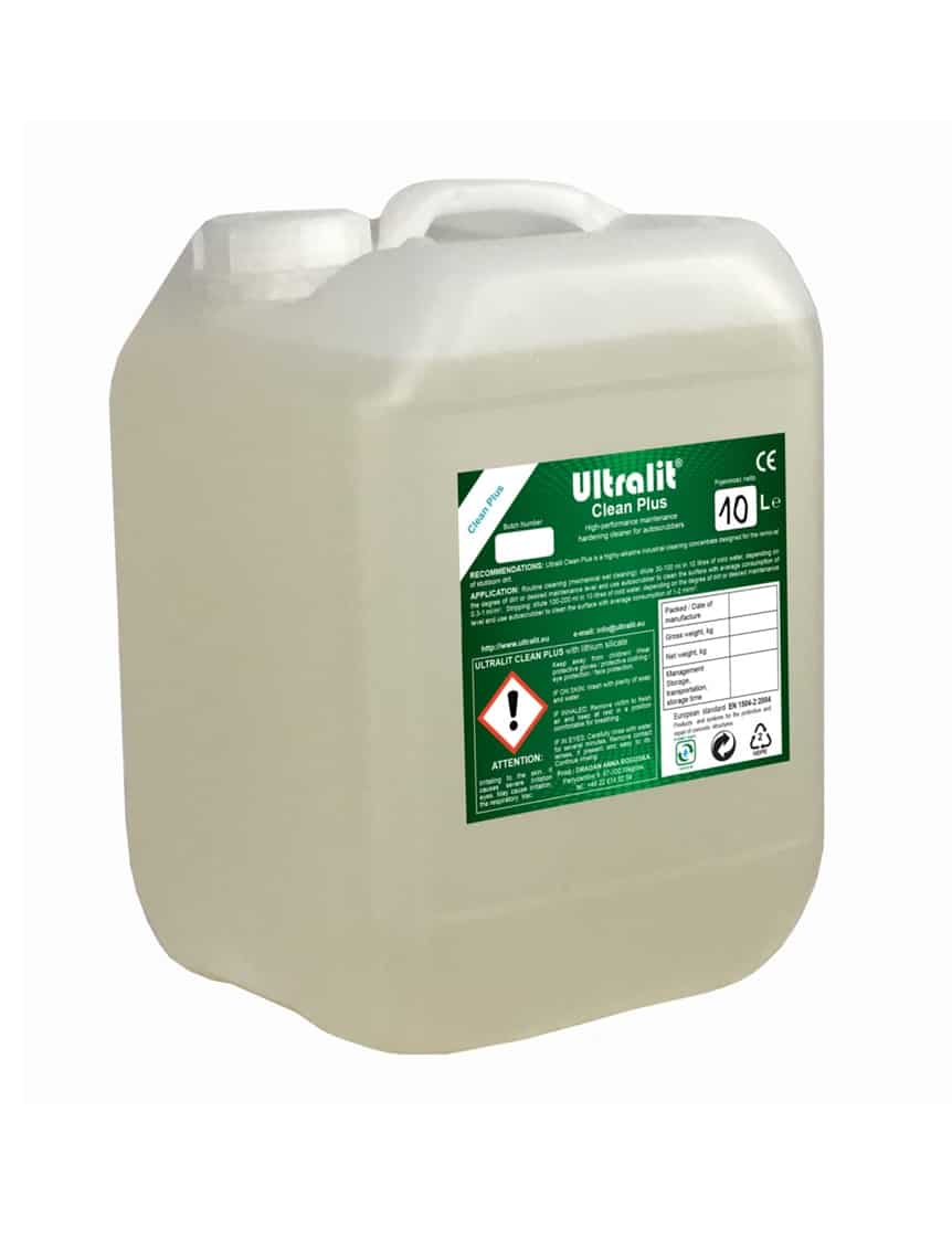 Lithium concrete floor cleaner for industrial and warehouse floors