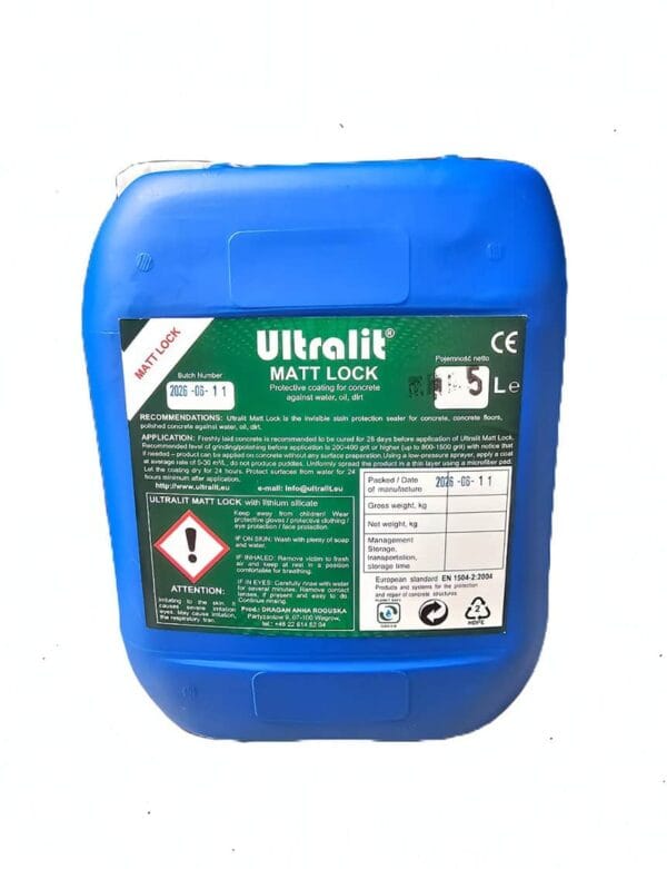 Ultralit Matt invisible protective concrete sealer for polished concrete, terrazzo and decorative concrete surfaces