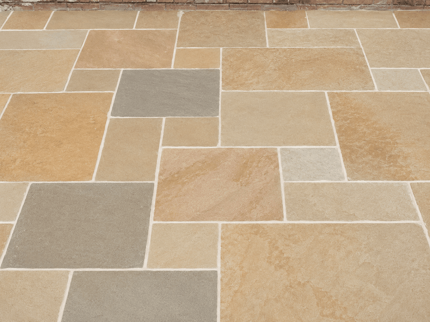Natural stone patio after professional cleaning