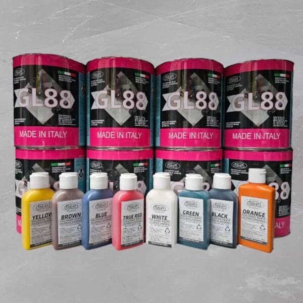 Faber Colouring Paste universal tinting pigment for Faber GL 88 polyester mastic in 50ml bottle