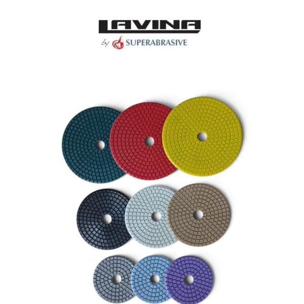 Lavina resin bond diamond polishing pads for stone surfaces